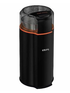 Coffee Grinder. Black, Corded, Electric. KRUPS Brand Silent Vortex